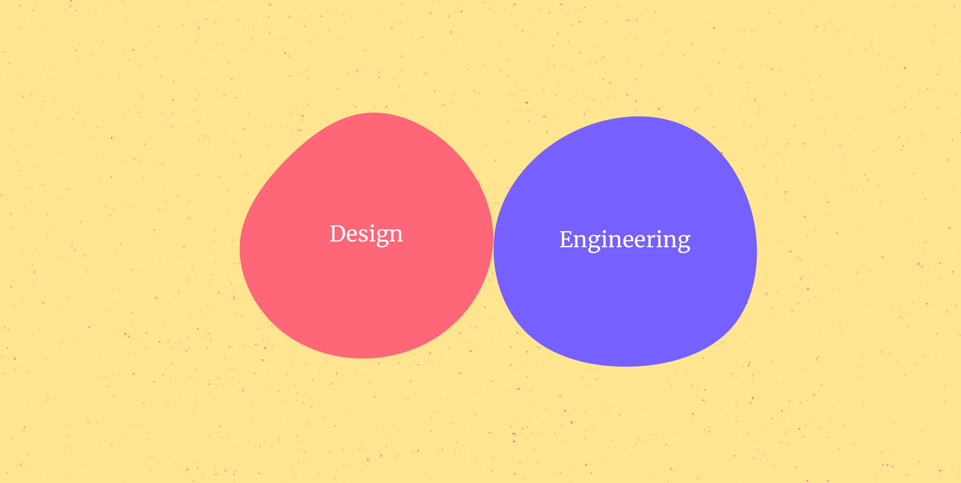 Venn diagrams showing that design and engineering don’t intersect and they are mutually exclusive.