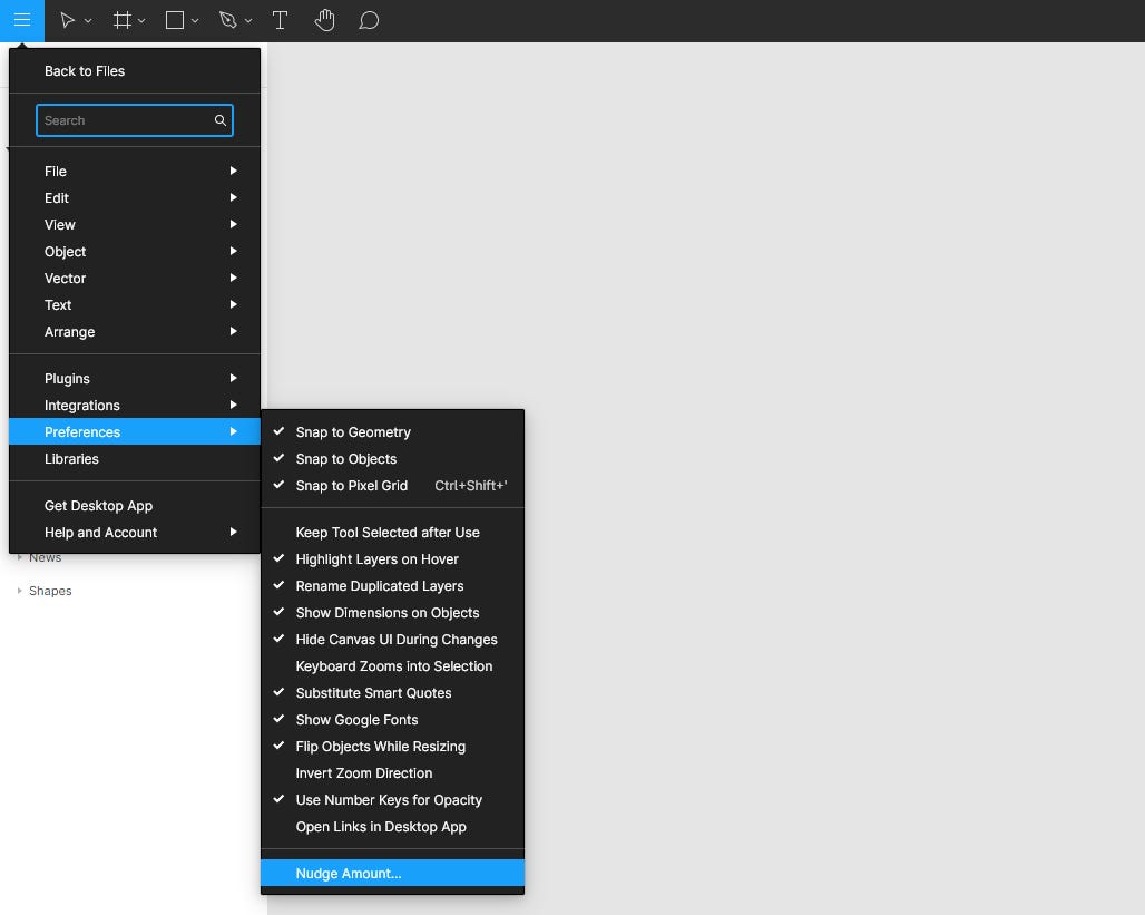 Figma lets you decide the exact amount of pixels for the shift+arrow combination.