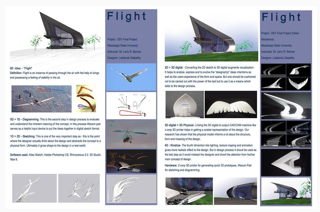 Concept “Flight” to Designing a Building