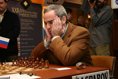 Garry Kasparov playing with IBM Watson