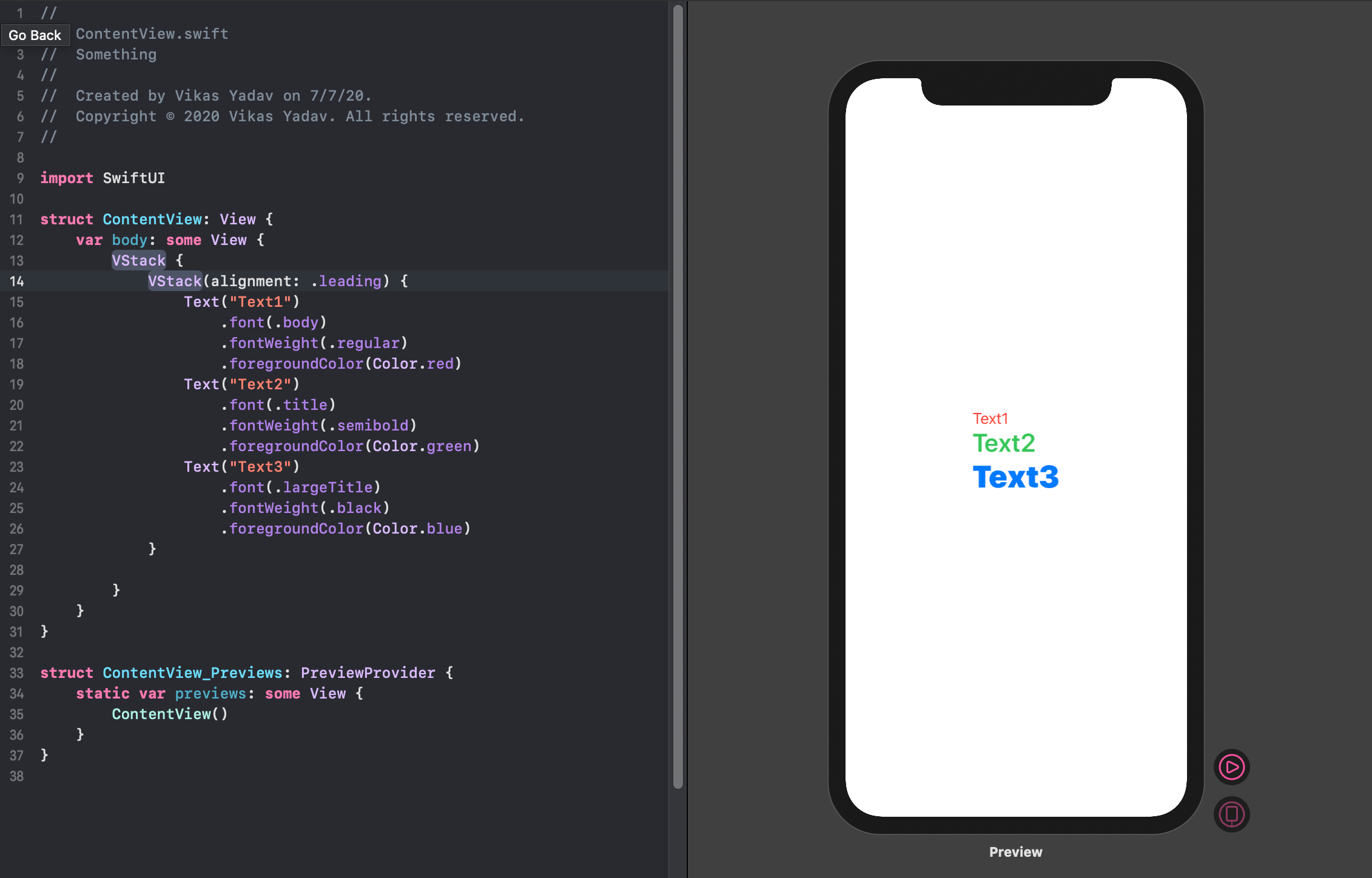 In SwiftUI styling is paired to each element, making it easier to read the code.