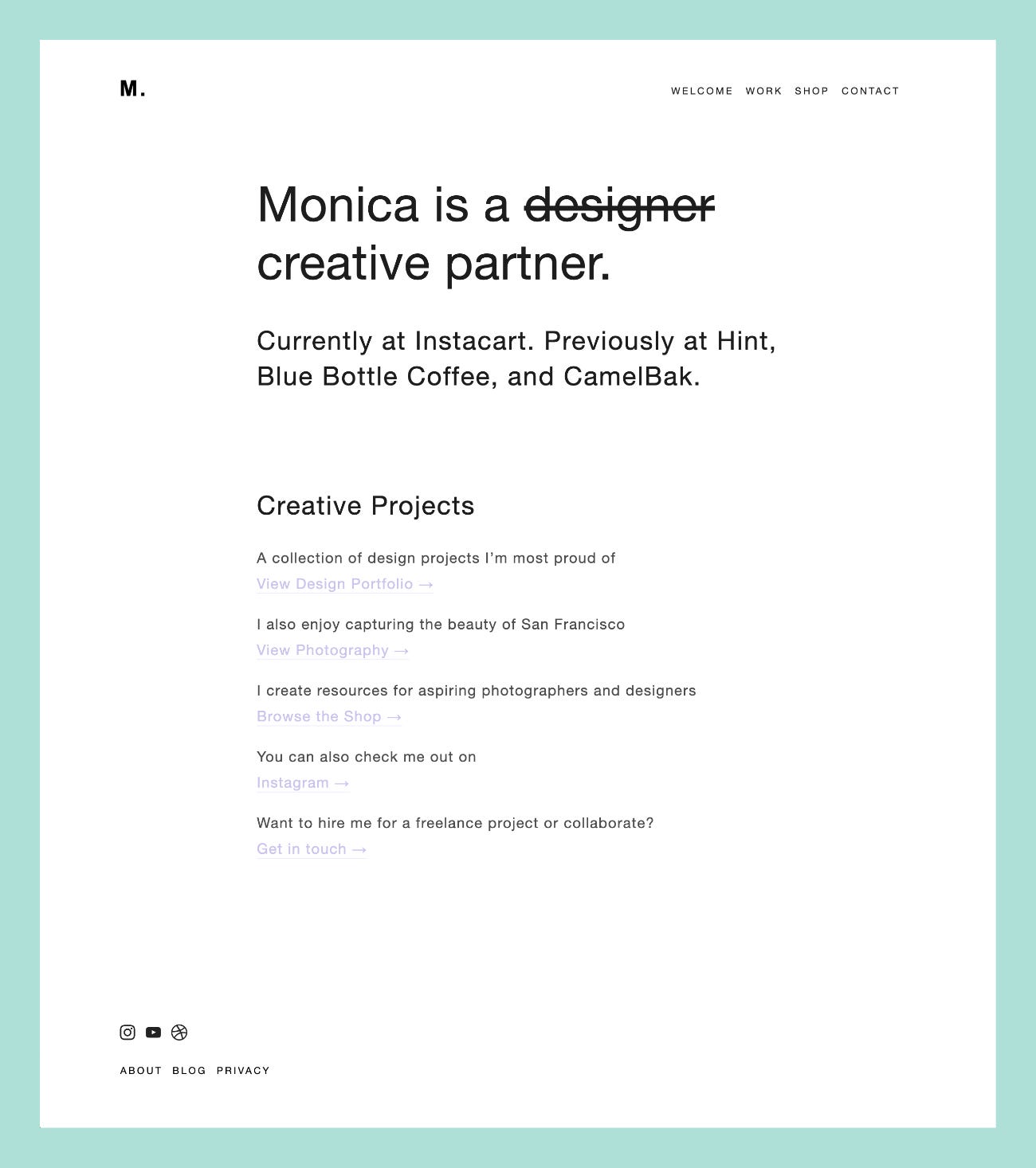 Final homepage redesign for monicagalvan.co