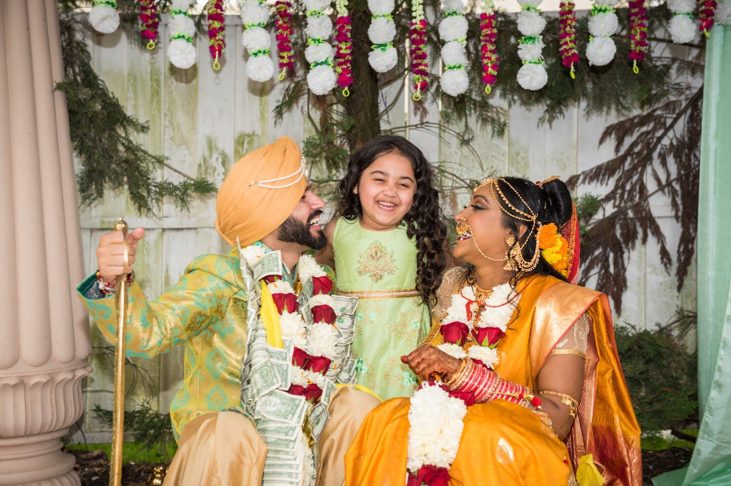 Orange Gold Indian Wedding Photographer New York South Asian