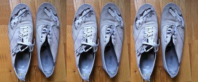 shoes 1 size too big