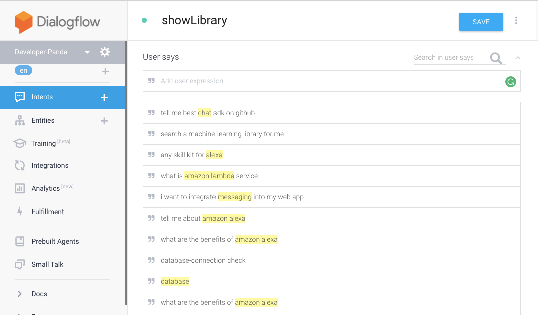 google dialogflow training