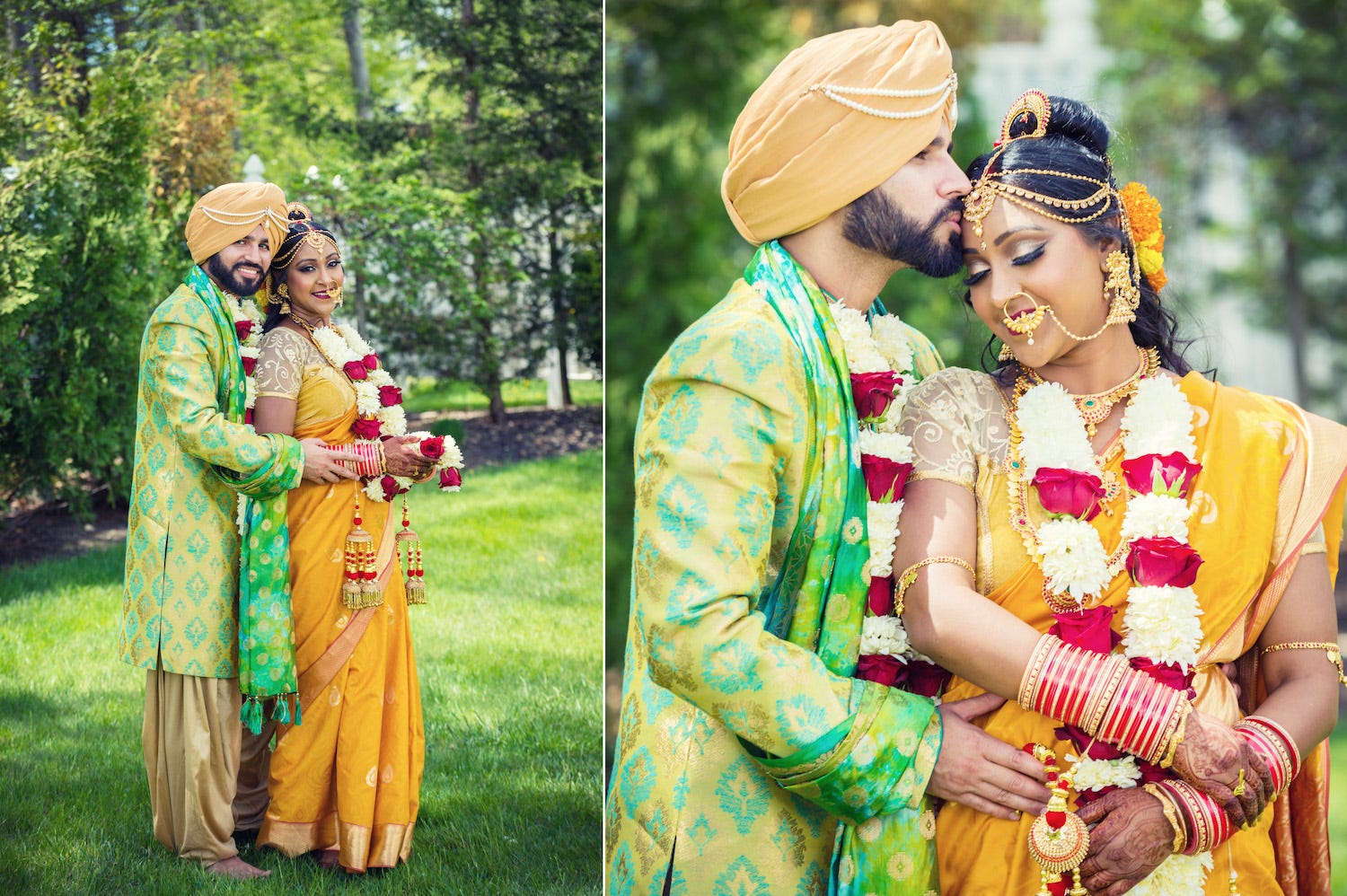 Orange Gold Indian Wedding Photographer New York South Asian