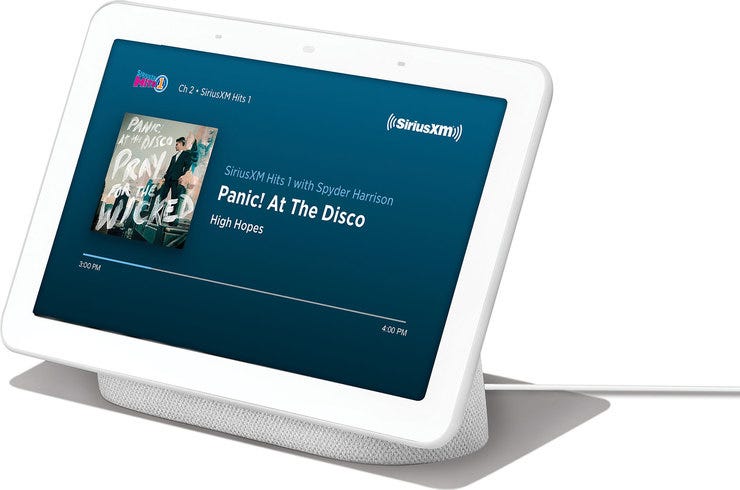 Google nest hub siriusxm 2019 billboard 1548