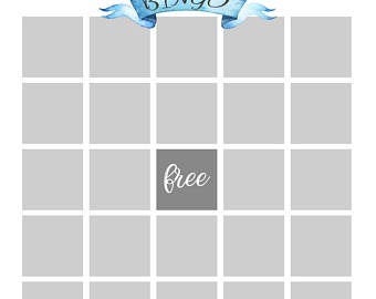 Online baby shower bingo