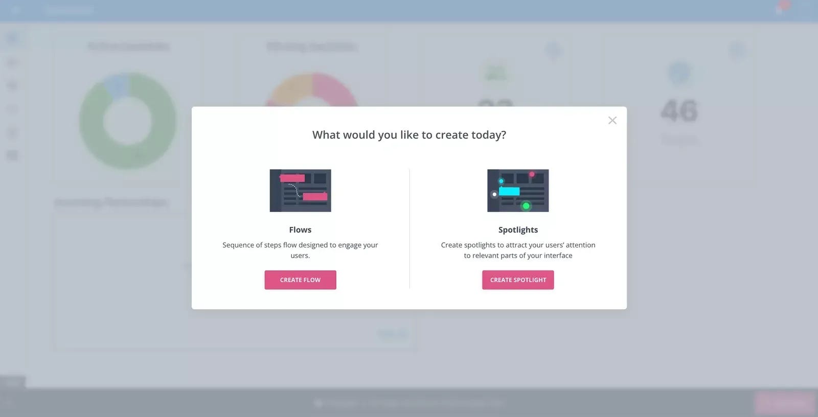 Screenshot of Userpilot UI options