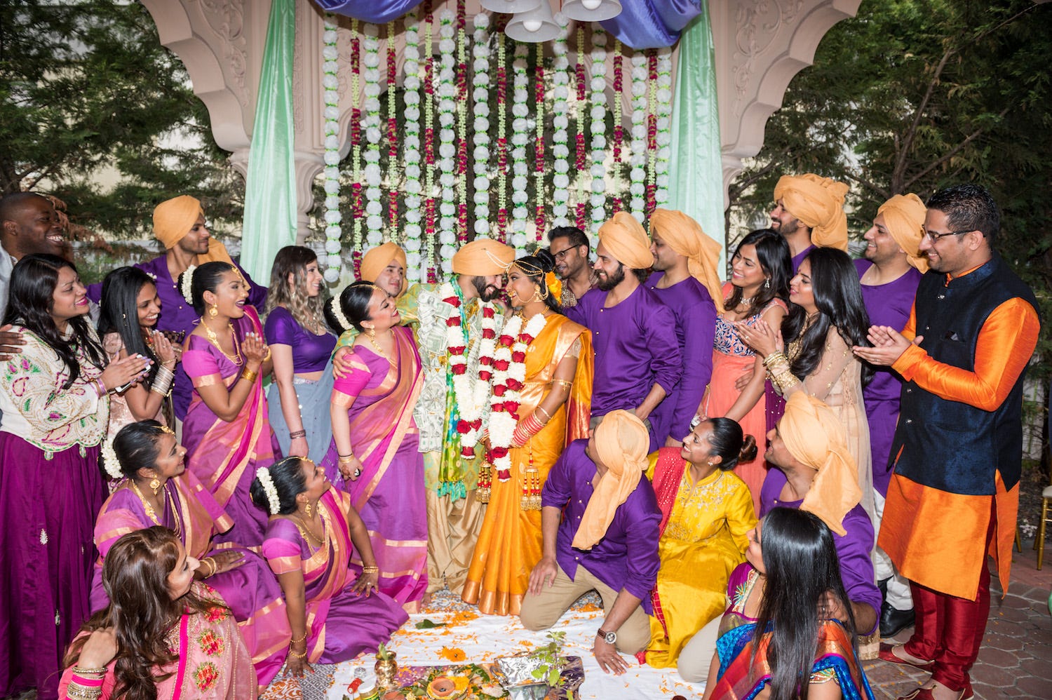 Orange Gold Indian Wedding Photographer New York South Asian