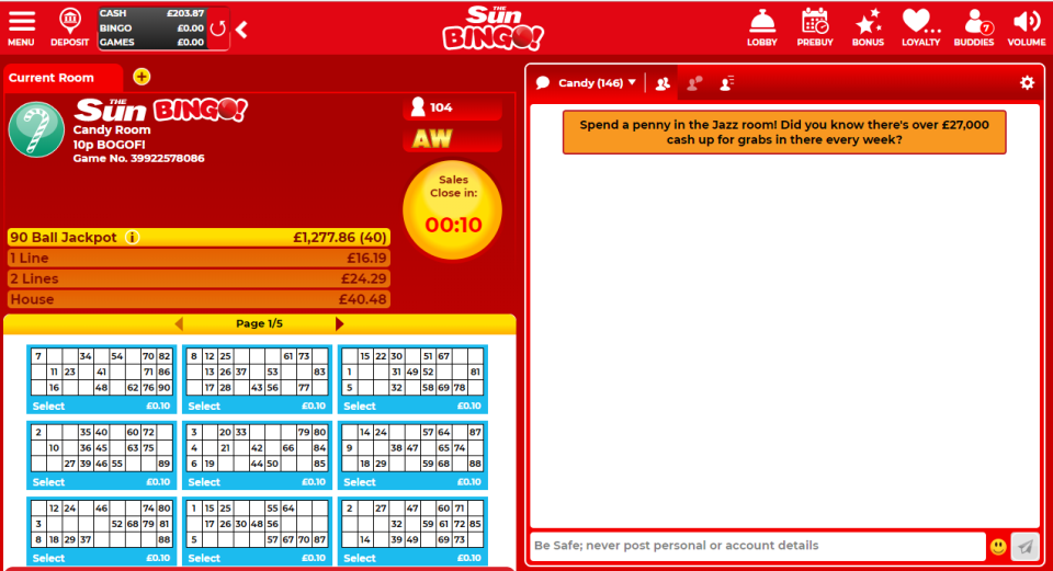 The Sun Bingo Online