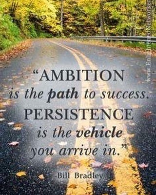 Ambition Is The Path To Success Persistence Is The Vehicle