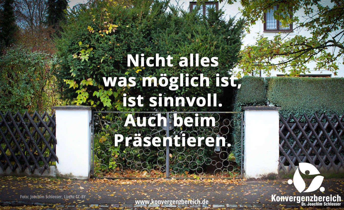 Weglassen beim Präsentieren