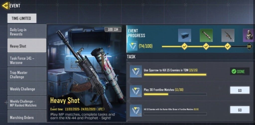 Call Of Duty Mobile Heavy Shot Event Guide By Yashdeep Raj Medium