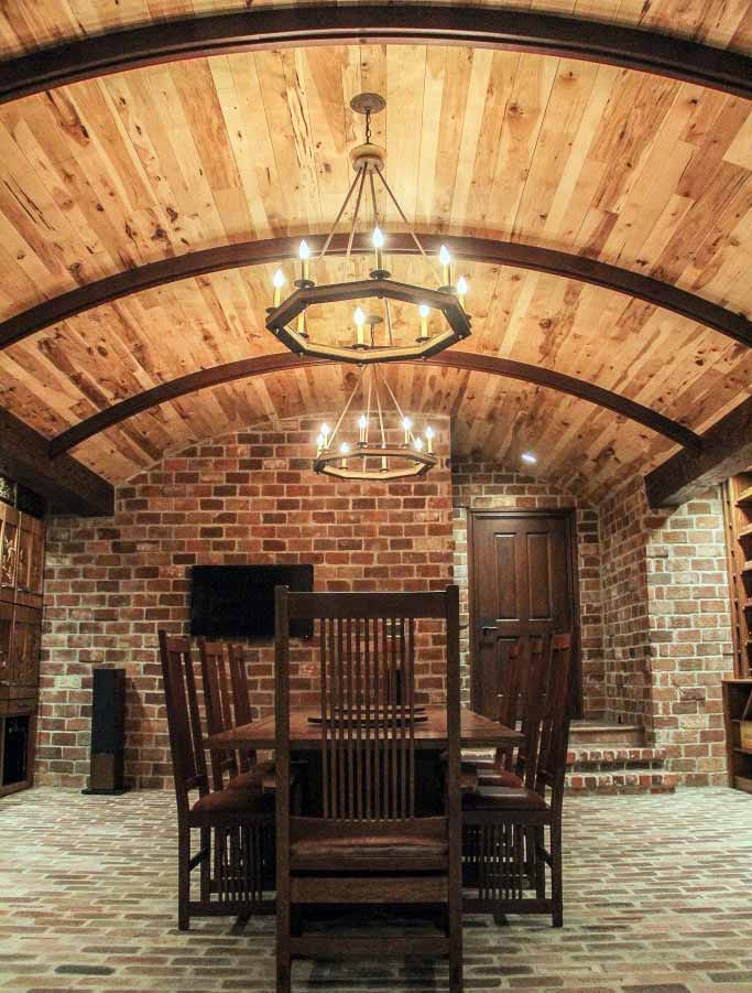 Barrel Vault Ceiling by Archways & Ceilings in a rustic wine cellar