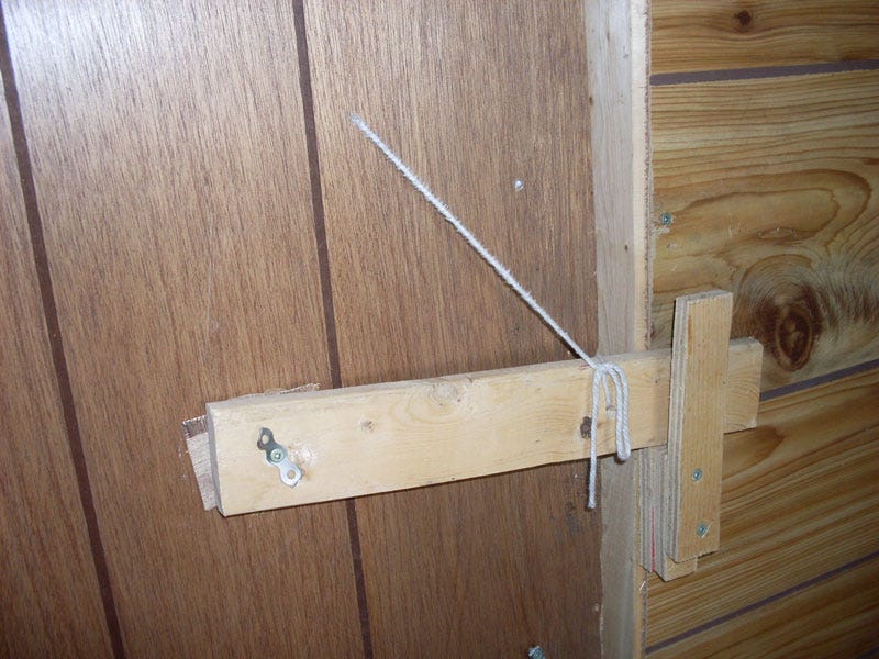 String Latch Door Closure Mechanism New Farmer Medium
