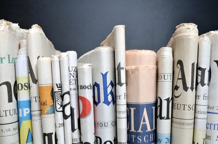 All newspapers shutterstock