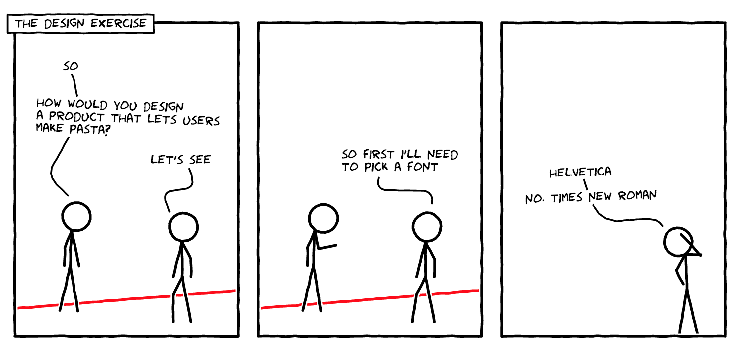 Comic by <a href='https://medium.com/facebook-design/a-guide-to-interviewing-for-product-design-internships-d719dd4c146c'>Andrew Hwang</a>