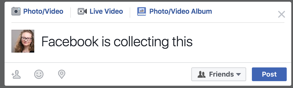 Facebook collecte ce statut
