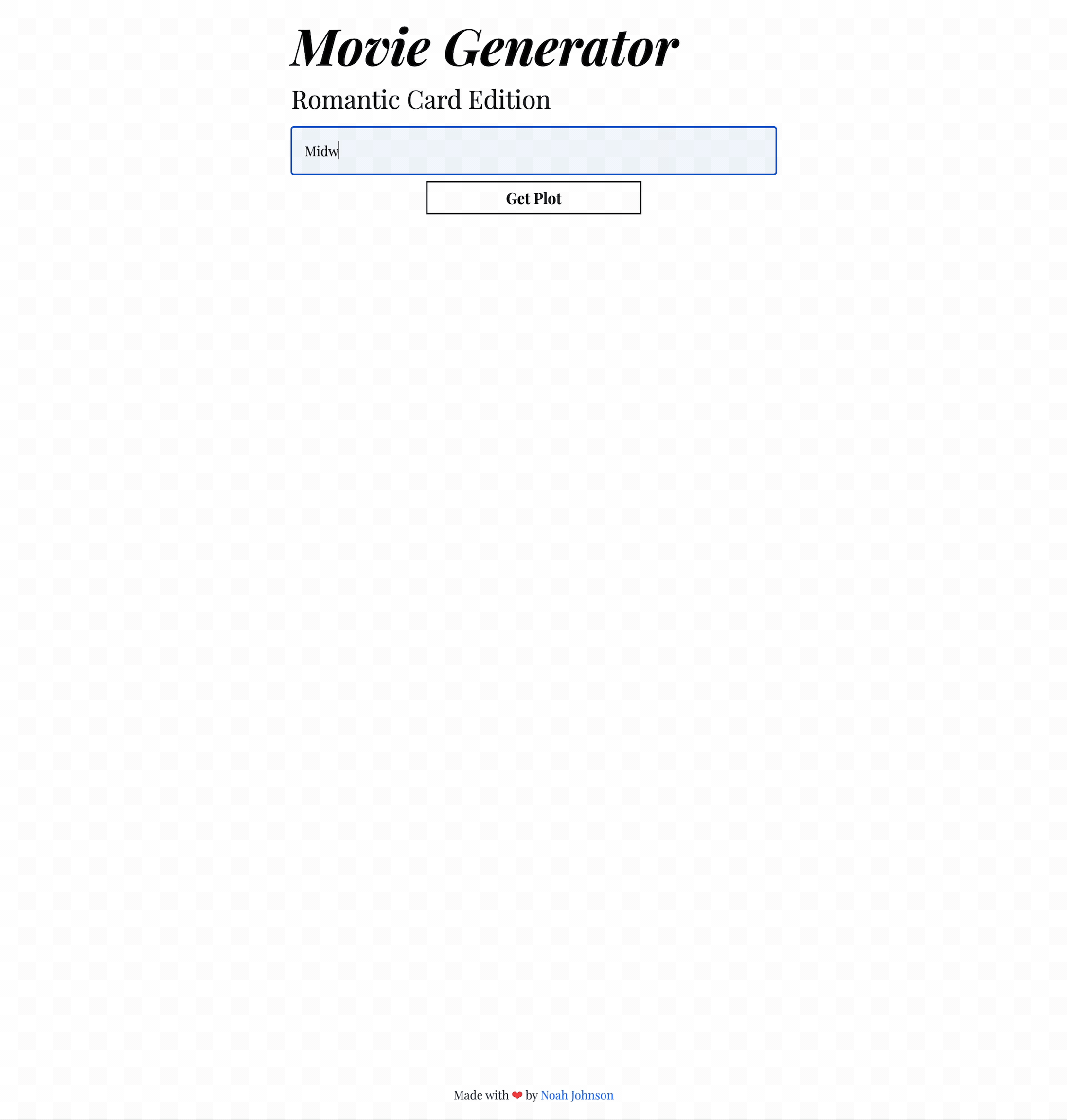 Generate Movie Plots Using OpenAI API | by Noah Johnson | Aug, 2022 4 AnimatedImage.gif