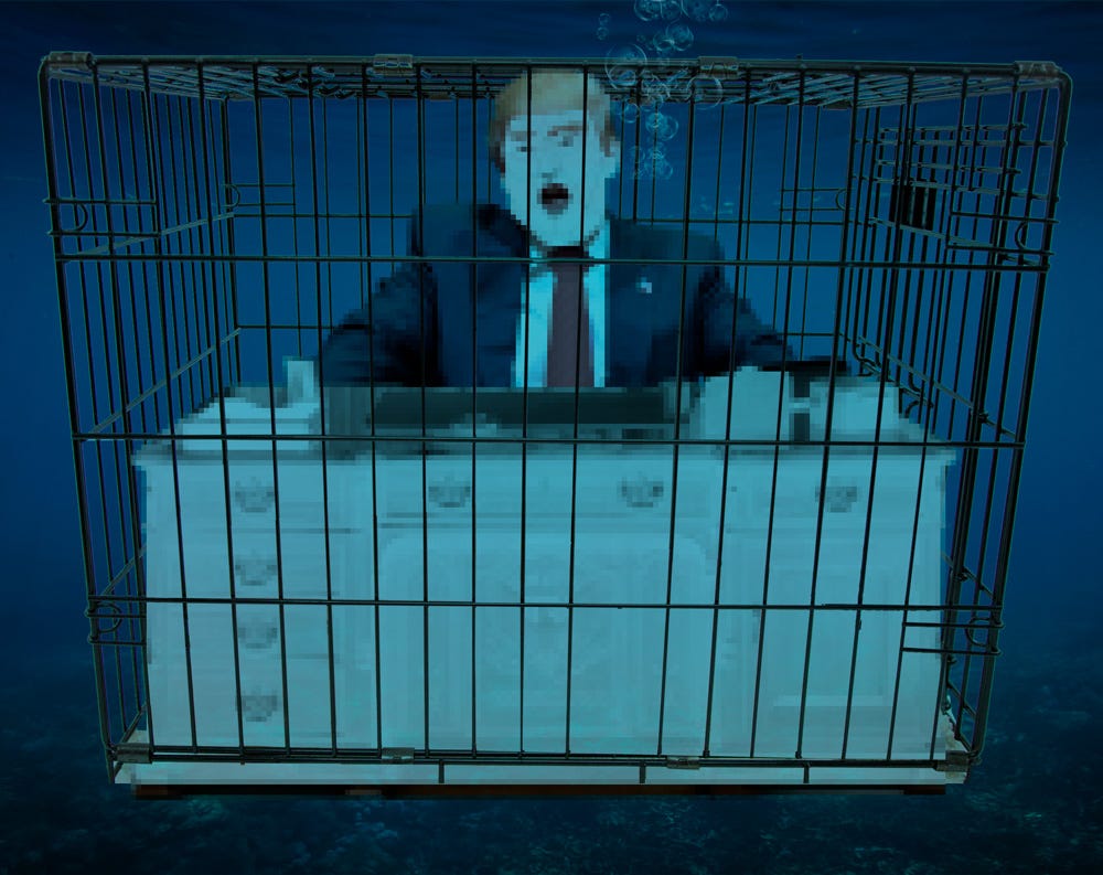 Artist's depiction of earth Drumpf's status on Bizarro World