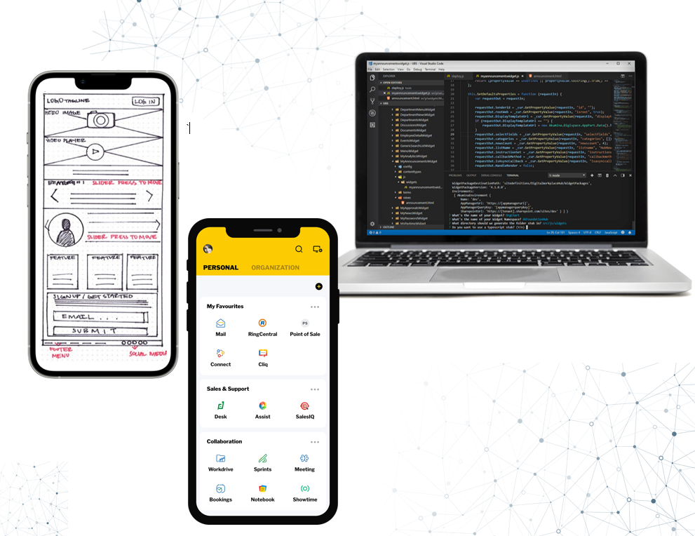 design and development of the app