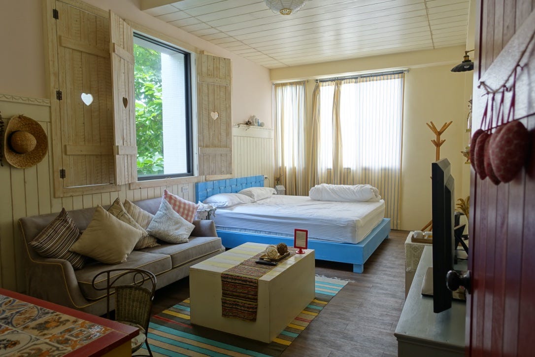 自然的日光。很推薦這個房型