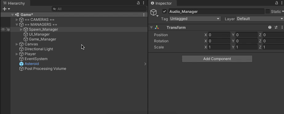 Add Audio Manager