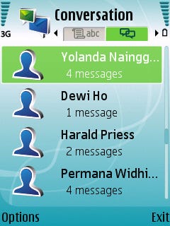 First chat function of Nokia smartphone