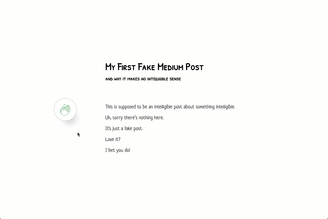 The Fake-medium app