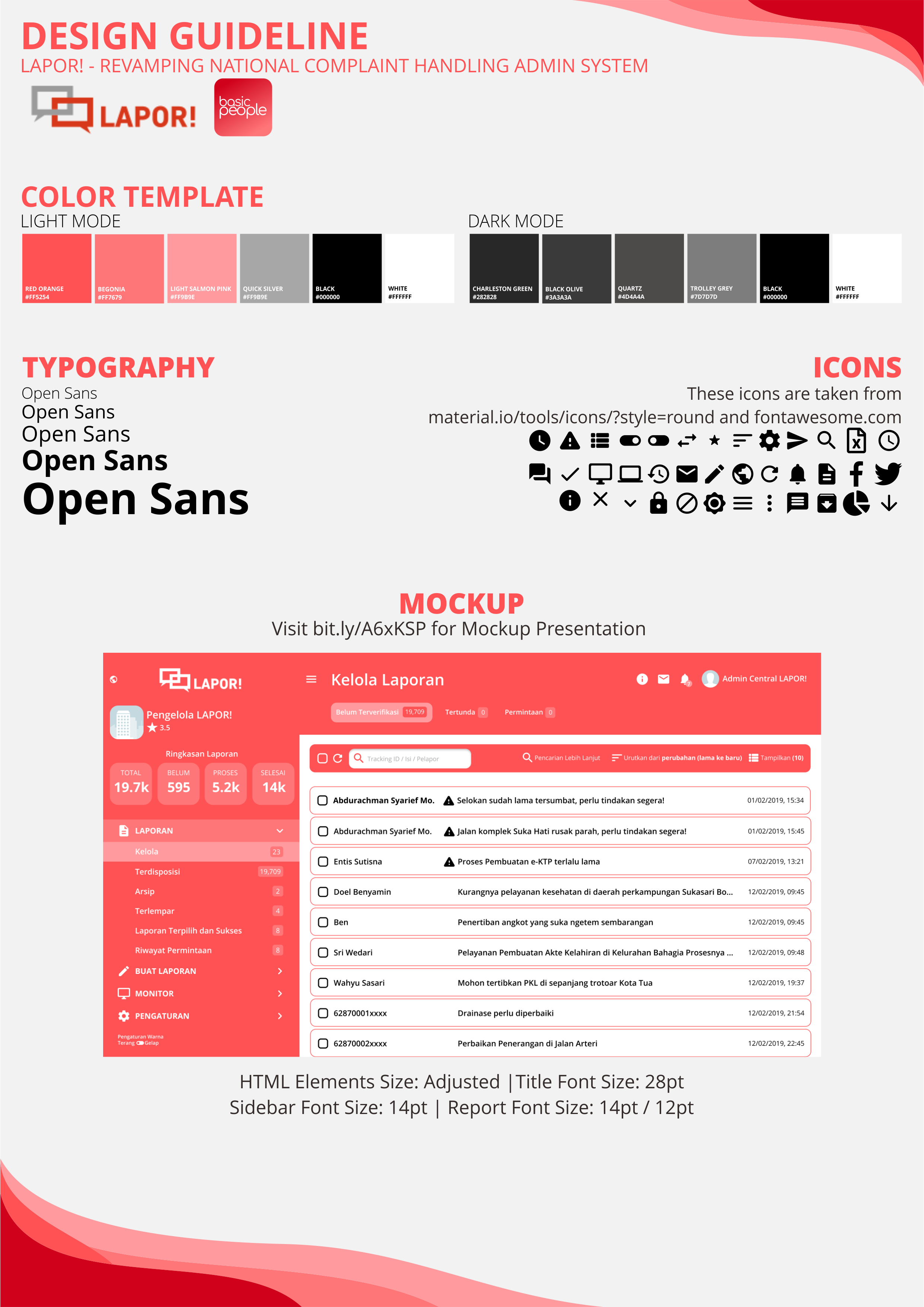 Design Guideline pada Lapor!. Design Guideline merupakan