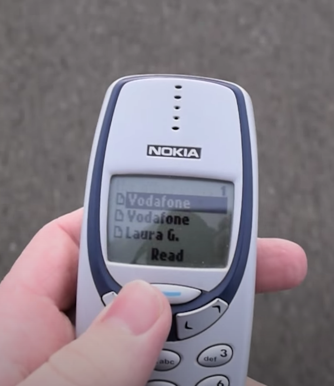 Interface of the Nokia’s SMS application
