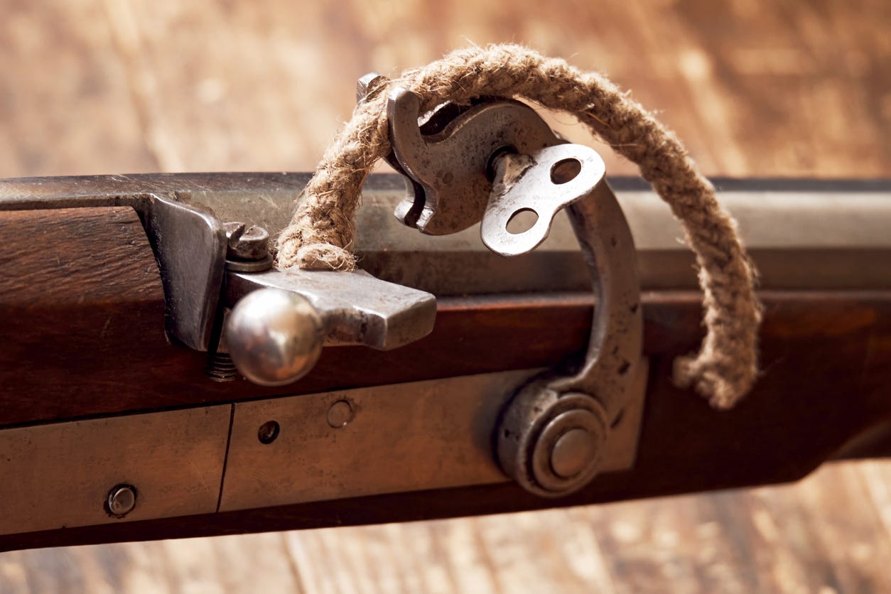 Matchlock musket firing mechanism