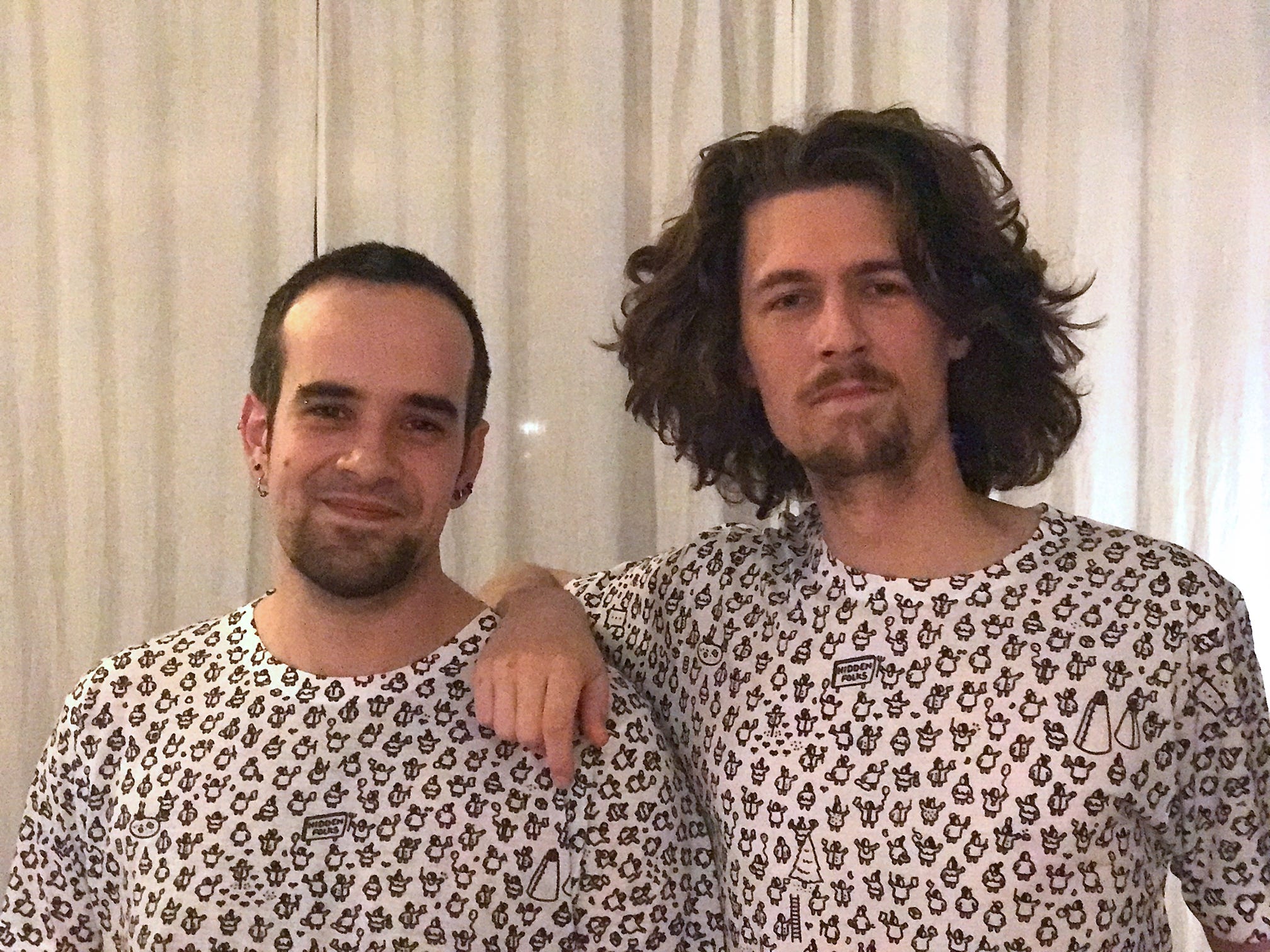 Hidden in this picture with hundreds of hidden folks are the creators Sylvain Tegroeg (left) and Adriaan de Jongh (right).