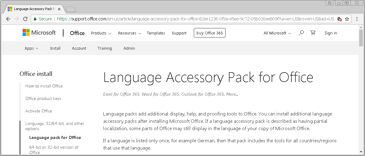 Multilingual Office — Understanding Office 2019/2016 Language Accessory