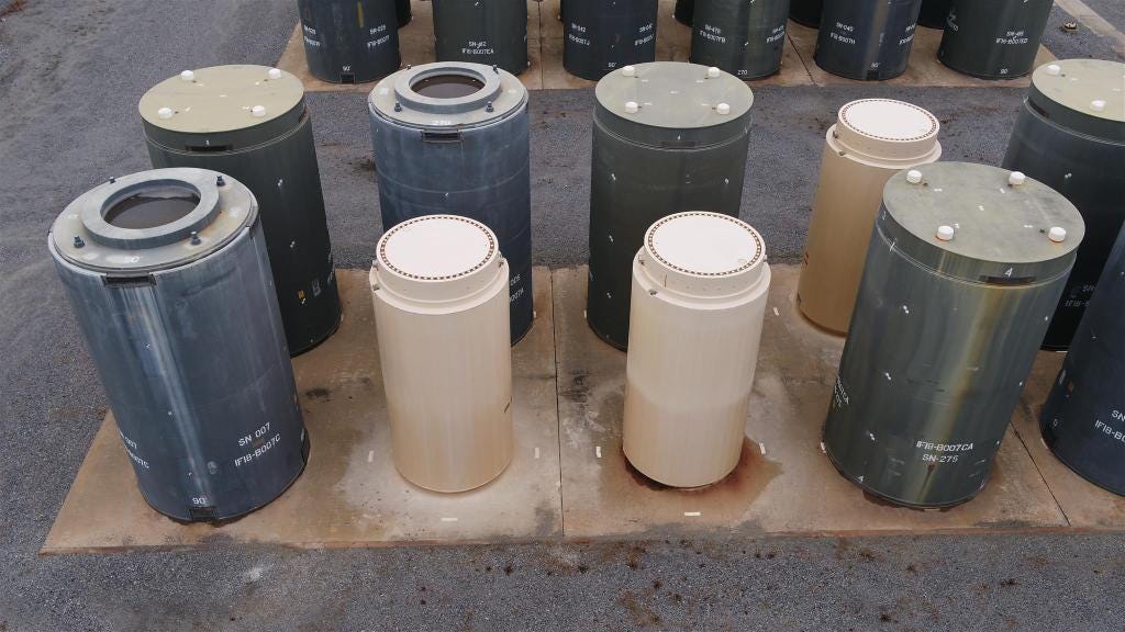 HI-STAR dry cask storage used for transport and storage of spent nuclear fuel.