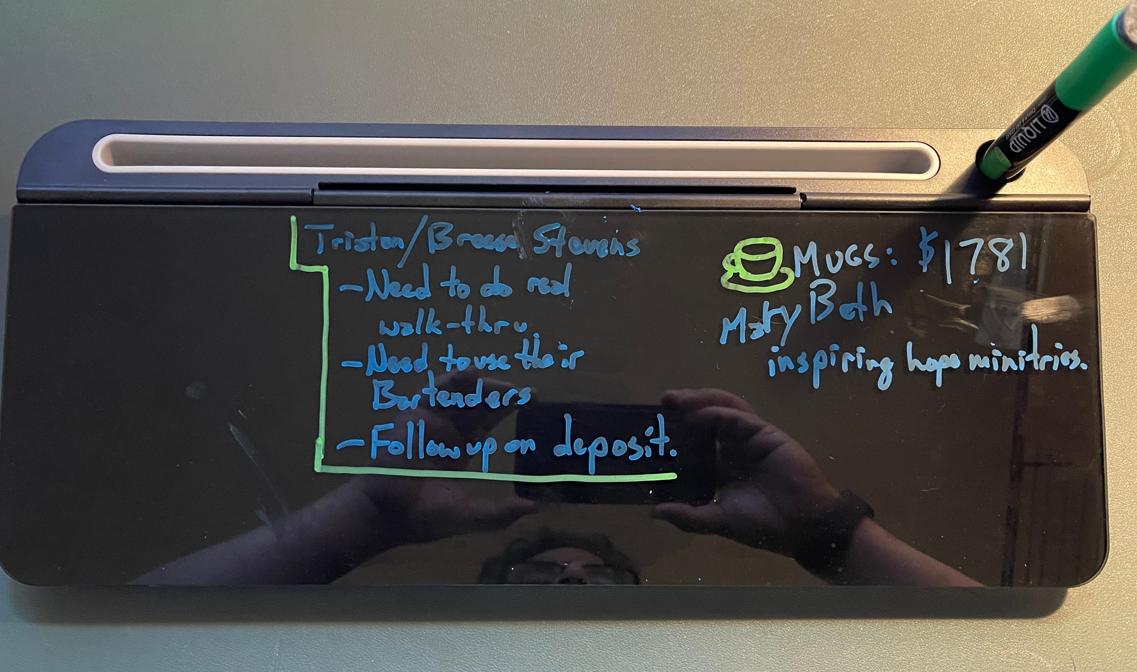 OK, technically mine is a blackboard. But I'm goth like that.