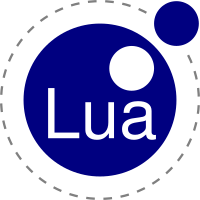 Lua programming language logo and wordmark