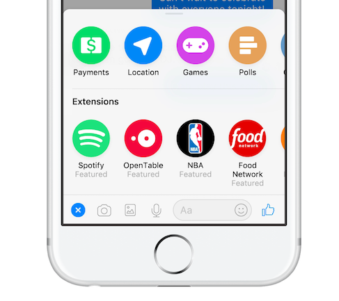 Image result for facebook messenger extension