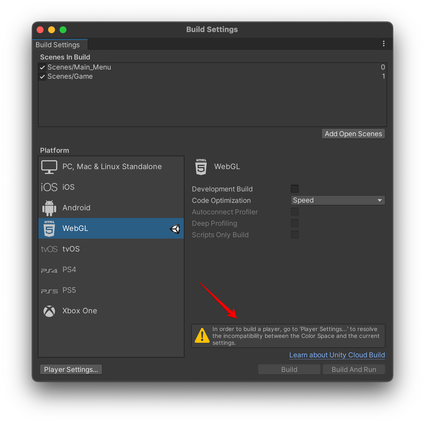 Build Settings Instructions
