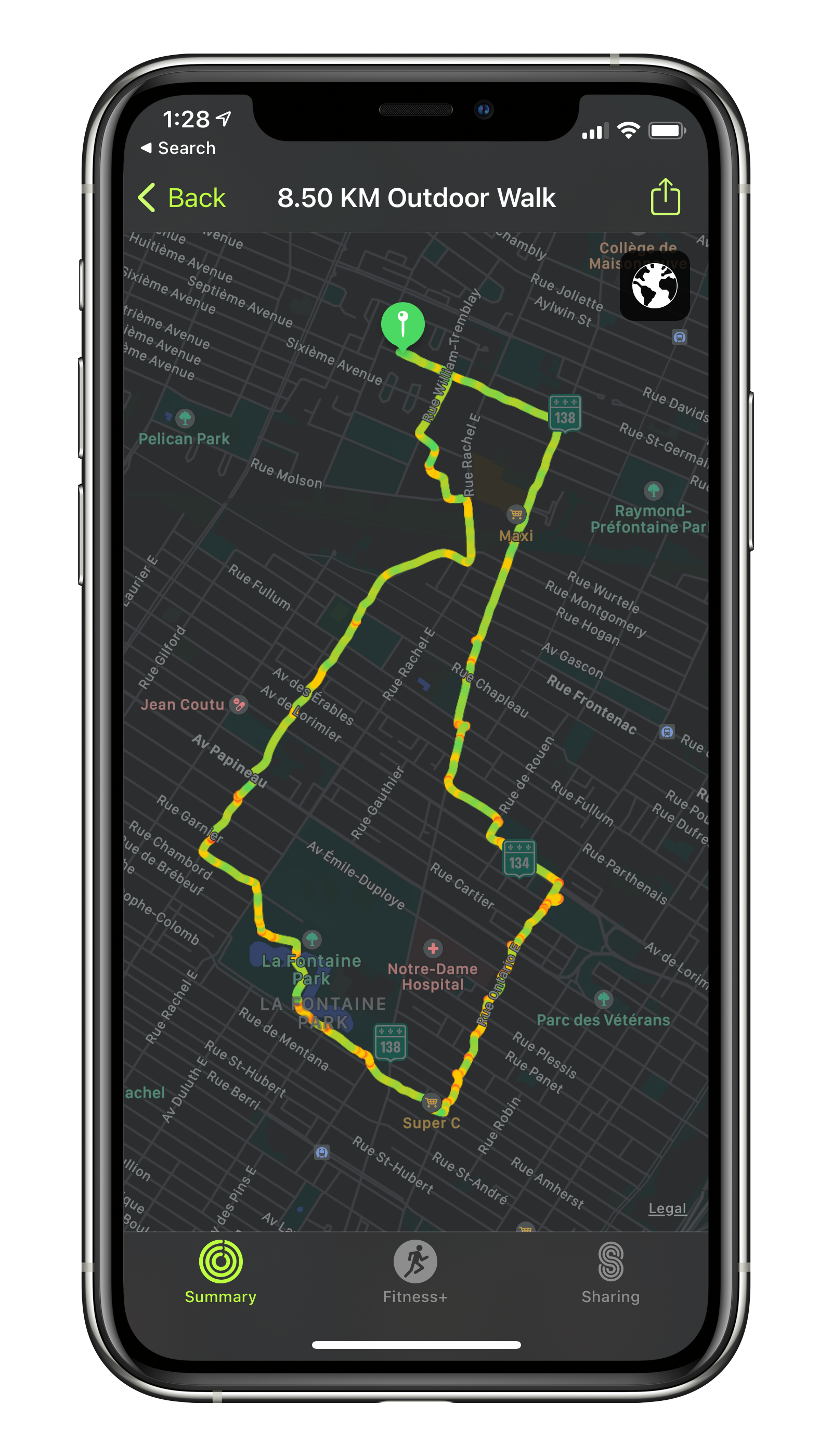 My Photowalk path. 90 minutes of joy.
