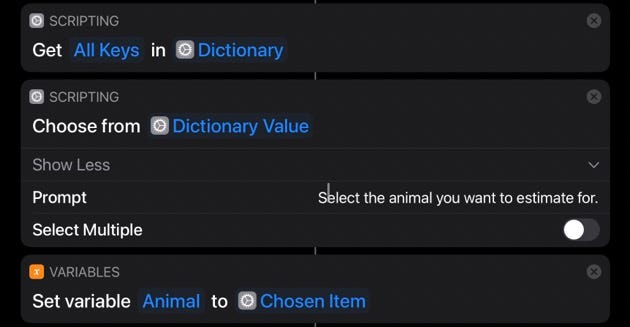 Three Sample Actions