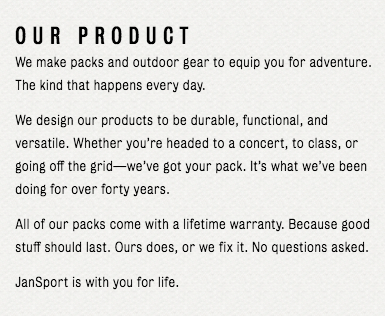 jansport quality