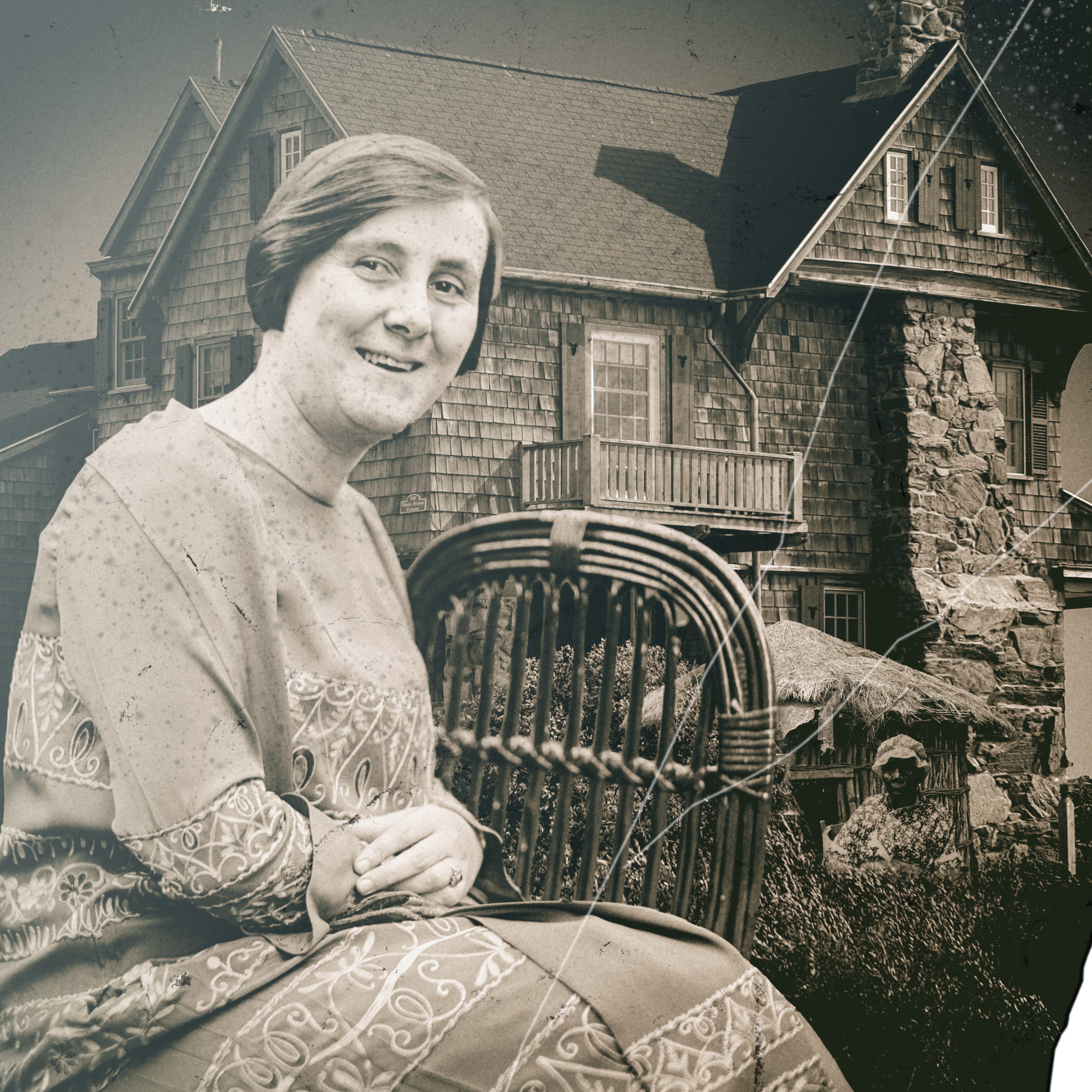 Family photo of Maisie Muckler and cherished maid Bess.