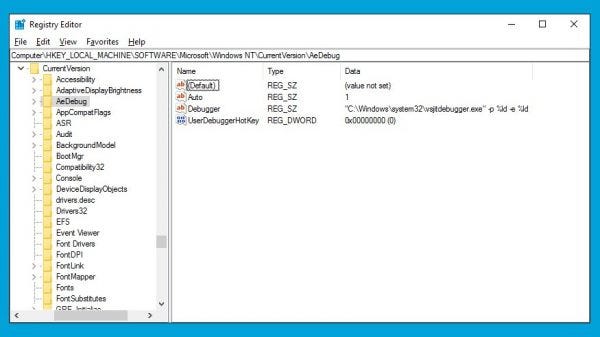 The dreaded windows registry.