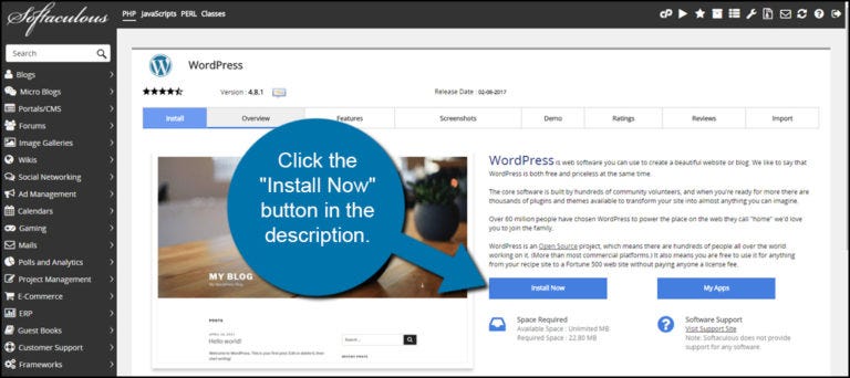 install wordpress on greengeeks hosting