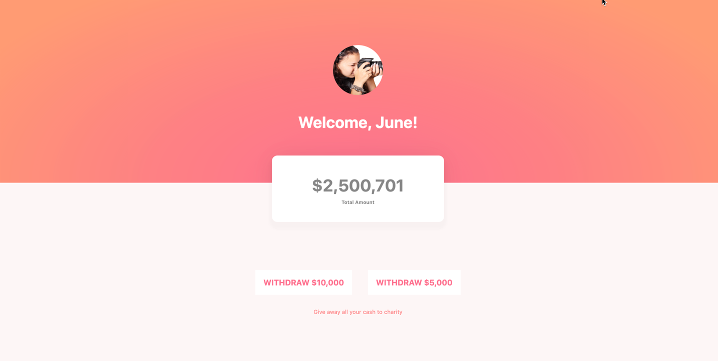 cliking yes from the previous screen displays the account balance