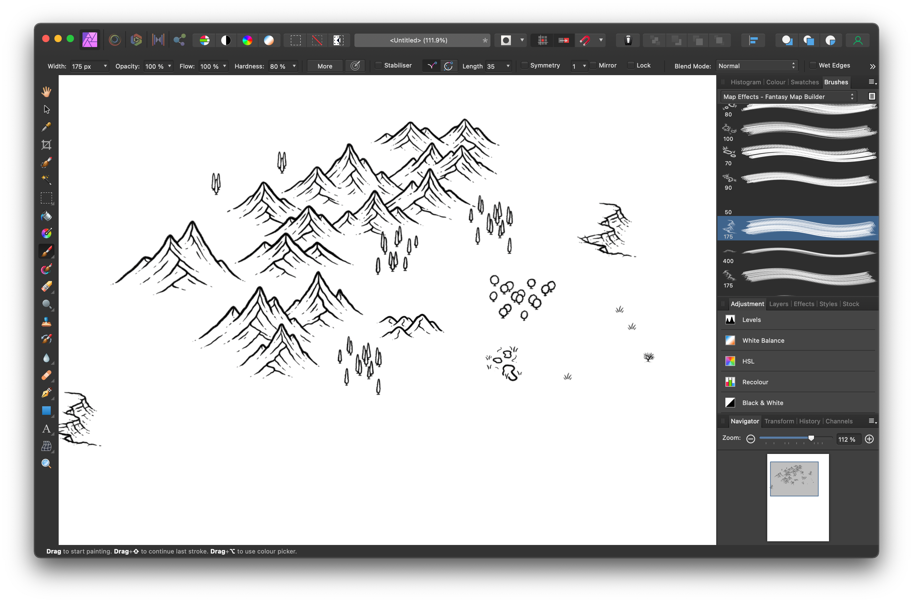 Brush stamps in Affinity Photo