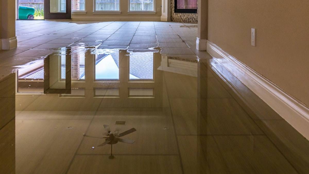 Overstroming in de woonkamer