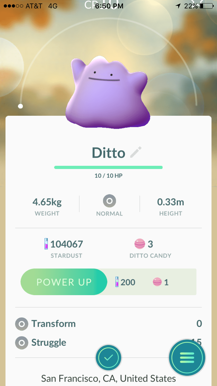 Pokémon Go: amorphous blob Ditto makes its debut